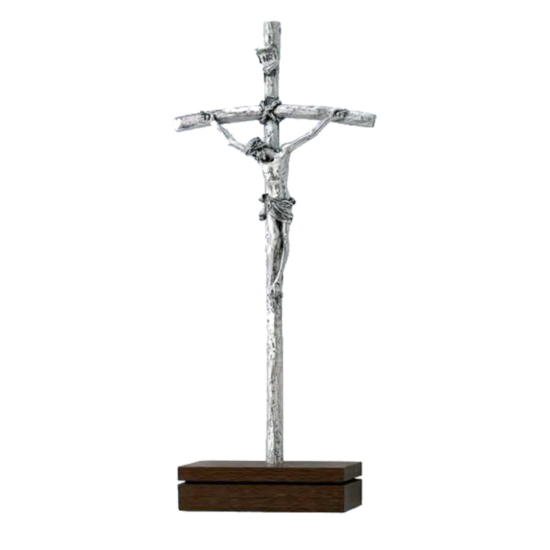 Pastoral crucifix metal and wood