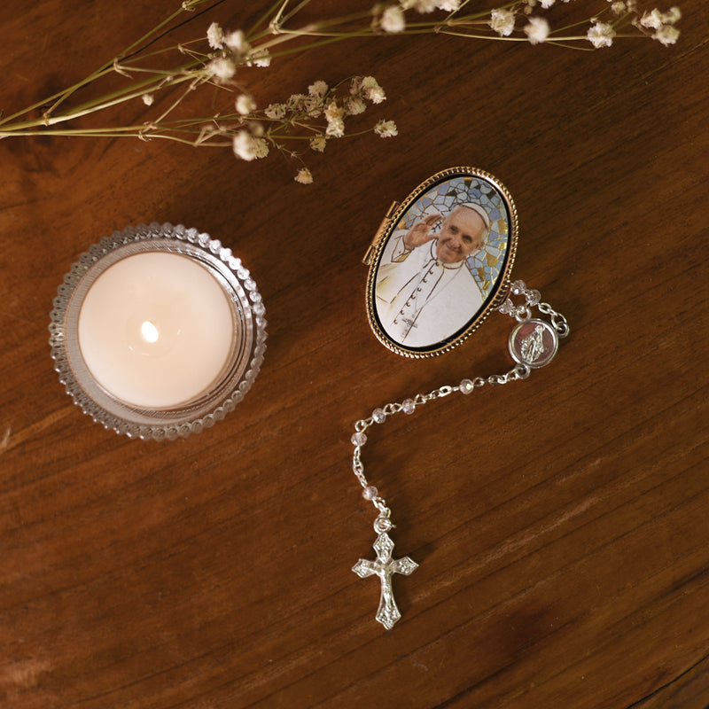 Pope Francis rosary box
