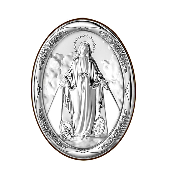 Miraculous Madonna sterling silver picture