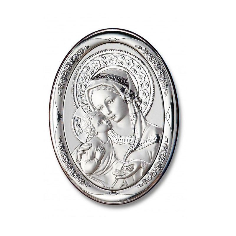 Madonna with child picture silver