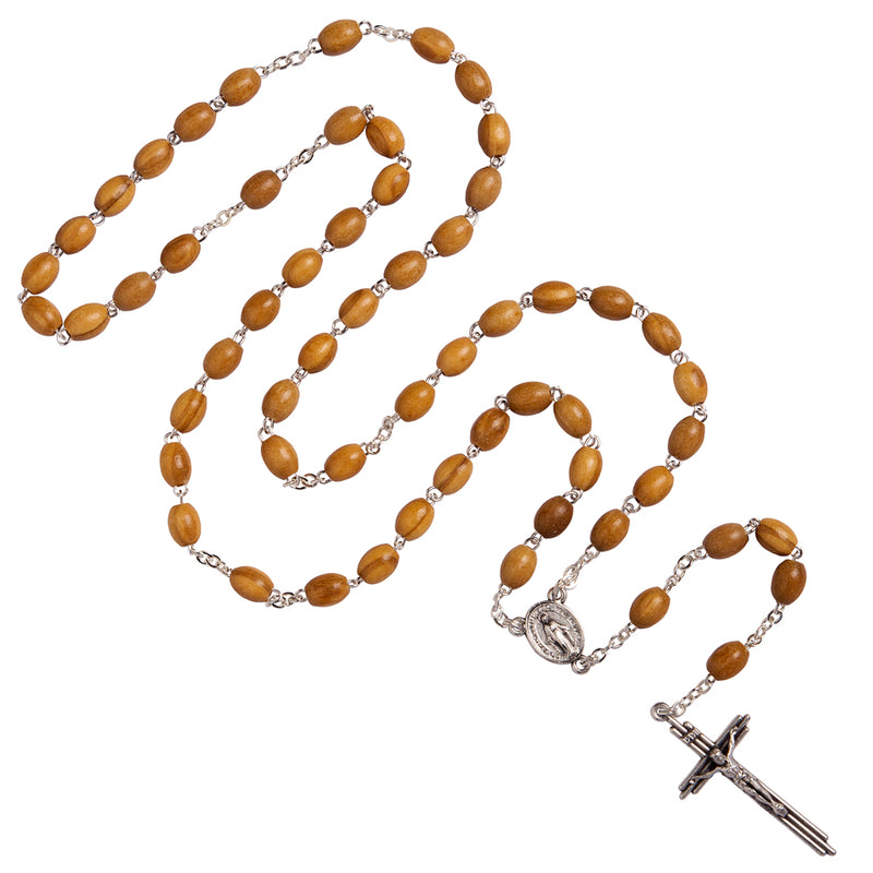 Olive wood beads rosary