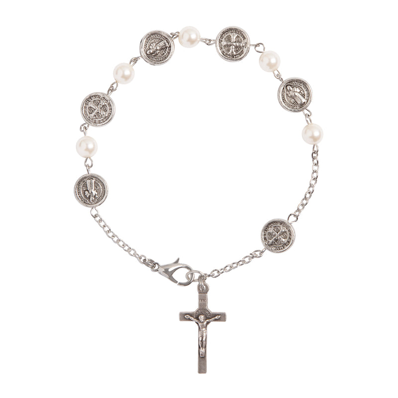 St. Benedict medal bracelet in metal