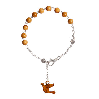 Olive wood beads rosary bracelet