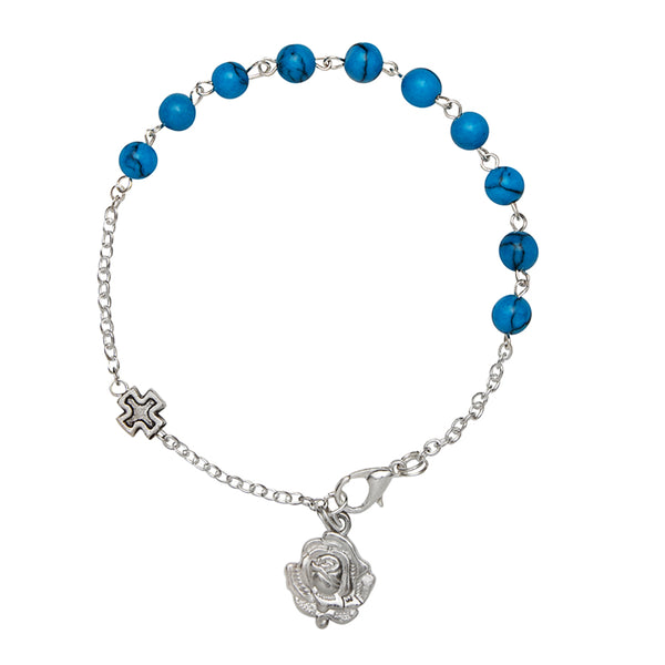 Turquoise beads rosary bracelet
