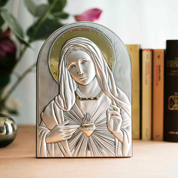 Sacred Heart of Mary Silver Picture