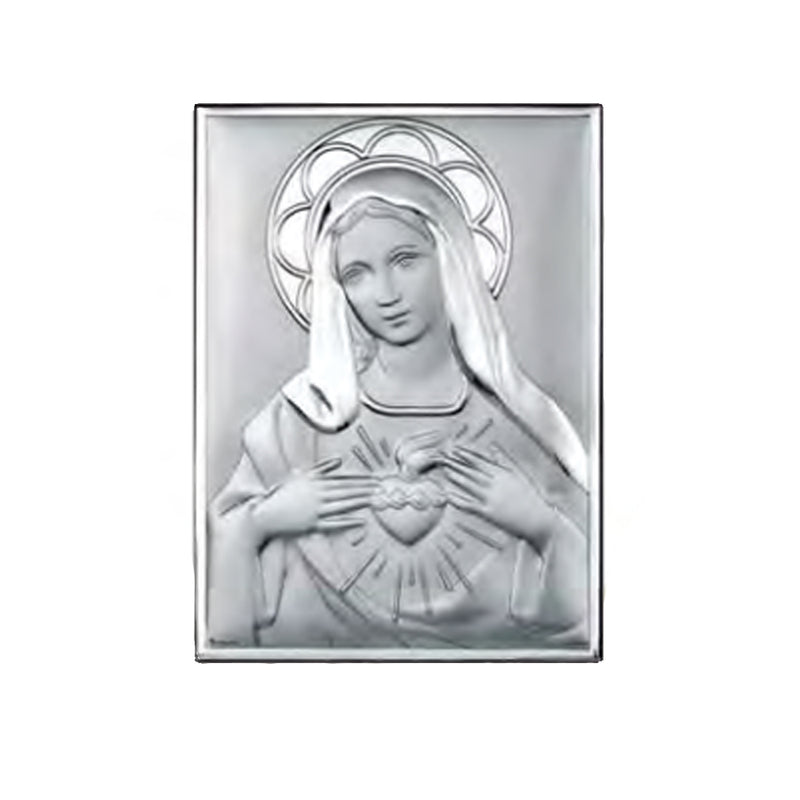 Immaculate Heart of Mary sterling silver picture