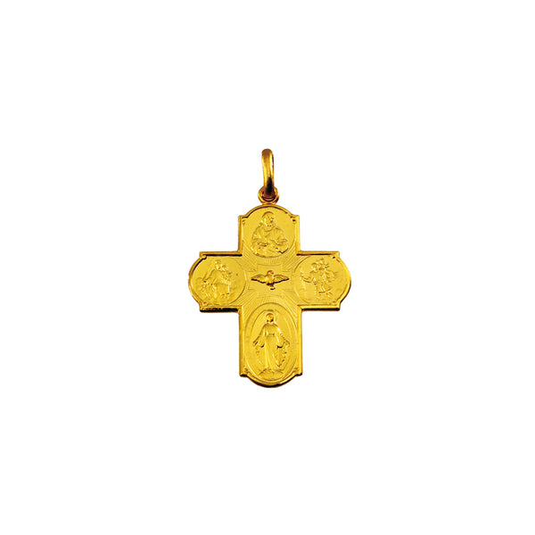 18k gold scapular cross