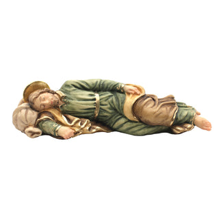 Sleeping St. Joseph statue in hand-carved wood