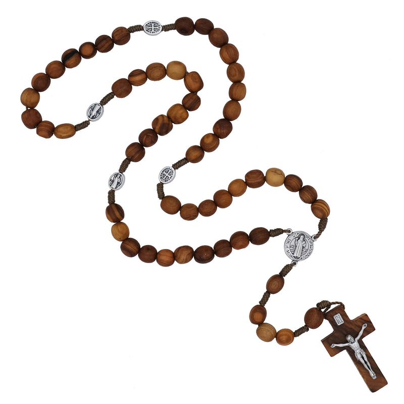 Saint Benedict Olive Wood Rosary