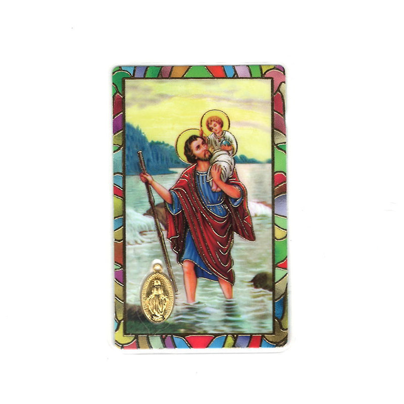 St Christoper holy card