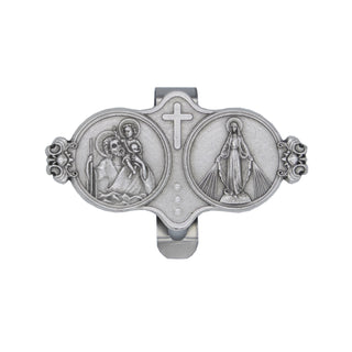 St Cristopher and our lady of grace visor clip