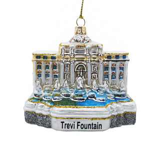Trevi fountain Rome glass christmas ornament