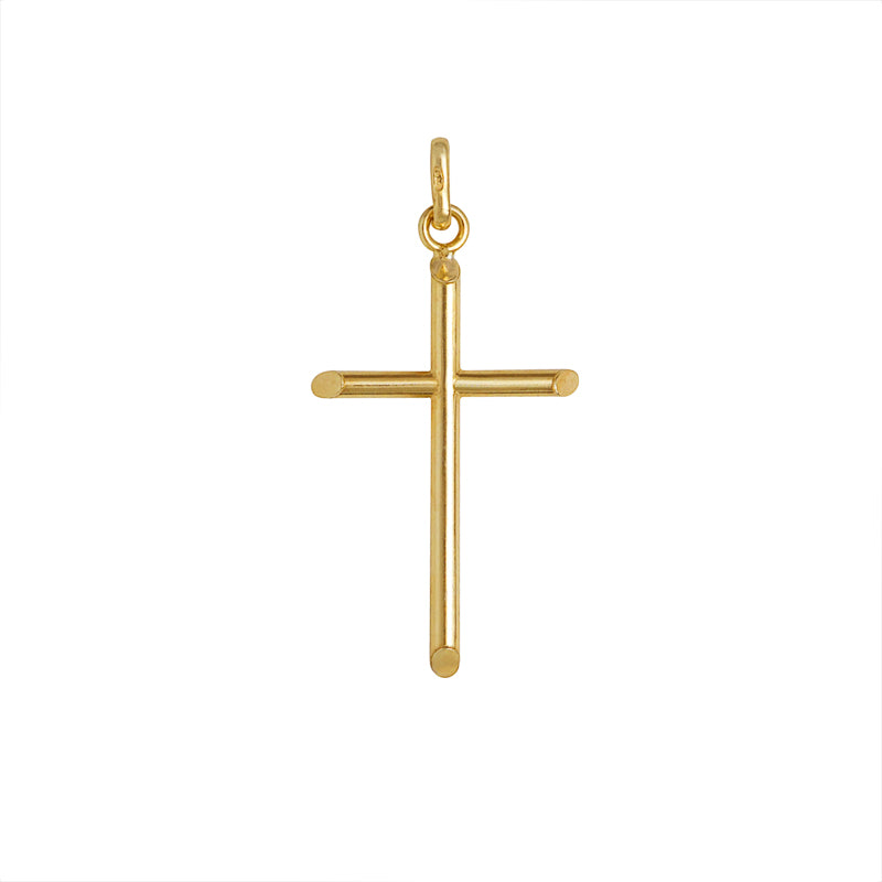 Classic cross pendant in yellow gold