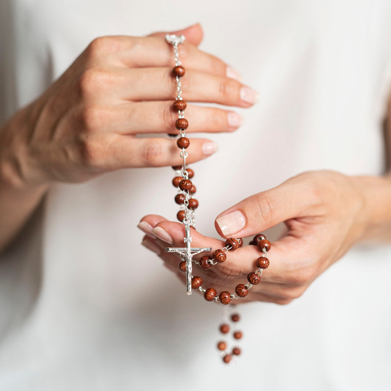 Rosewood beads rosary