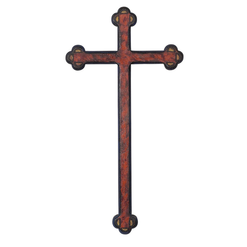 Red wood wall cross