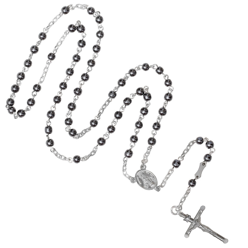 Hematite rosary bead